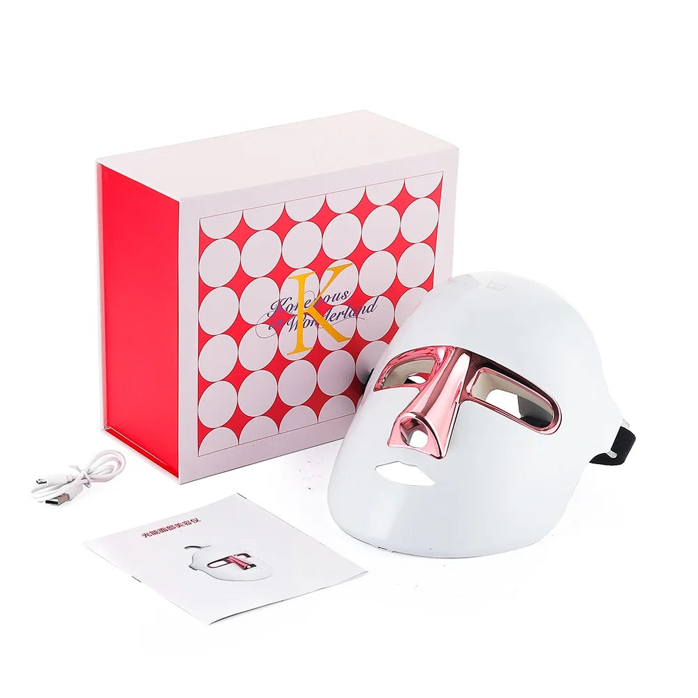 Glow Shield Pro — 7-Color LED Light Therapy Face & Neck Mask (Wireless)